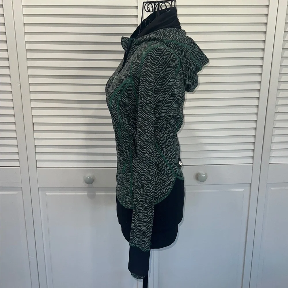 Lululemon Daily Practice Jacket Irregular Spacebone Sea Mist Deep Green / Black - Picture 10 of 16